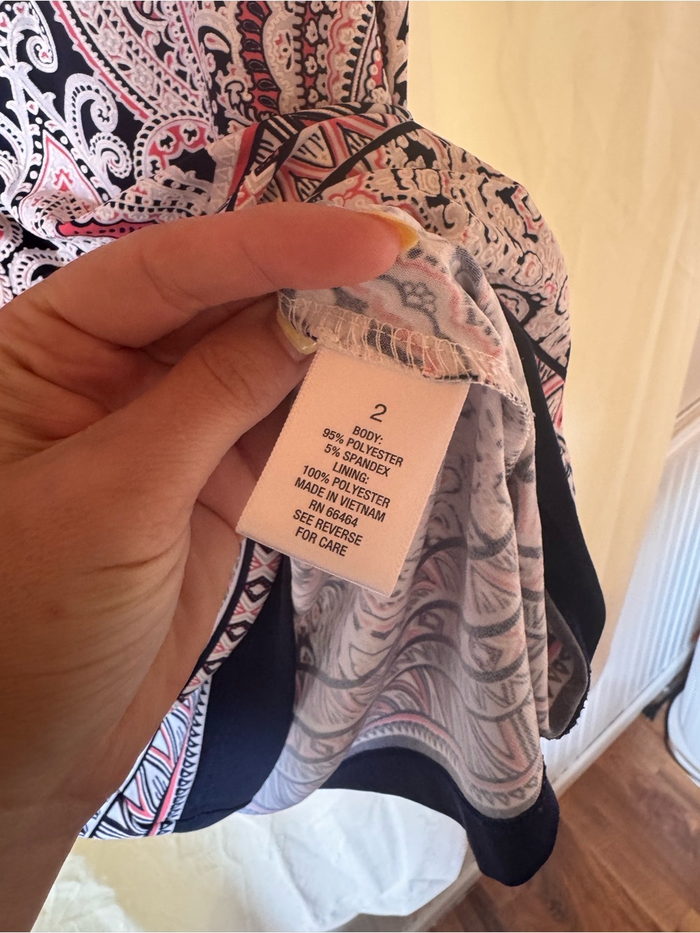 Roz & Ali Black, Coral and White Paisley Midi Dress - Picture 4 of 6